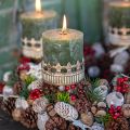 Floristik24 Mécsestartó adventi koszorú antik arany Ø7cm M12cm 4db
