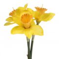 Floristik24 Mesterséges nárcisz selyemvirág sárga nárcisz 40cm 3db