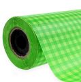 Floristik24 Mandzsetta papír kockás május zöld 25cm 100m