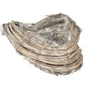 Növényi szívű rattan szőlő natúr fehér 20cmx24cmx6cm 2db | Floristik24.hu