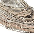 Növény csónak növény hullám rattan natúr fehér 45x16cm | Floristik24.hu