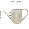 Vintage fém kaspó/öntözőkanna, antik kerti dekoráció, 32x10.5x18cm | Floristik24.hu