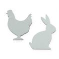 Floristik24 Szórható dekoráció húsvéti csirke, nyúl fehér 4cm 96db