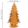 Karácsonyfa lámpás, rusztikus fémdísz, karácsonyi, Ma: 46 cm, Szé: 25,5 cm | Floristik24.hu