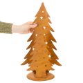 Karácsonyfa lámpás, rusztikus fémdísz, karácsonyi, Ma: 46 cm, Szé: 25,5 cm | Floristik24.hu