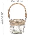 Mécsestartó, üveg, fém, fűzfa, Ø10.5cm, 3 darab | Floristik24.hu
