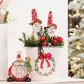 Ragasztós törpefigura, hosszú szakállal és gomba alakú kalappal, díszítéssel, 17cm, 2 darab | Floristik24.hu
